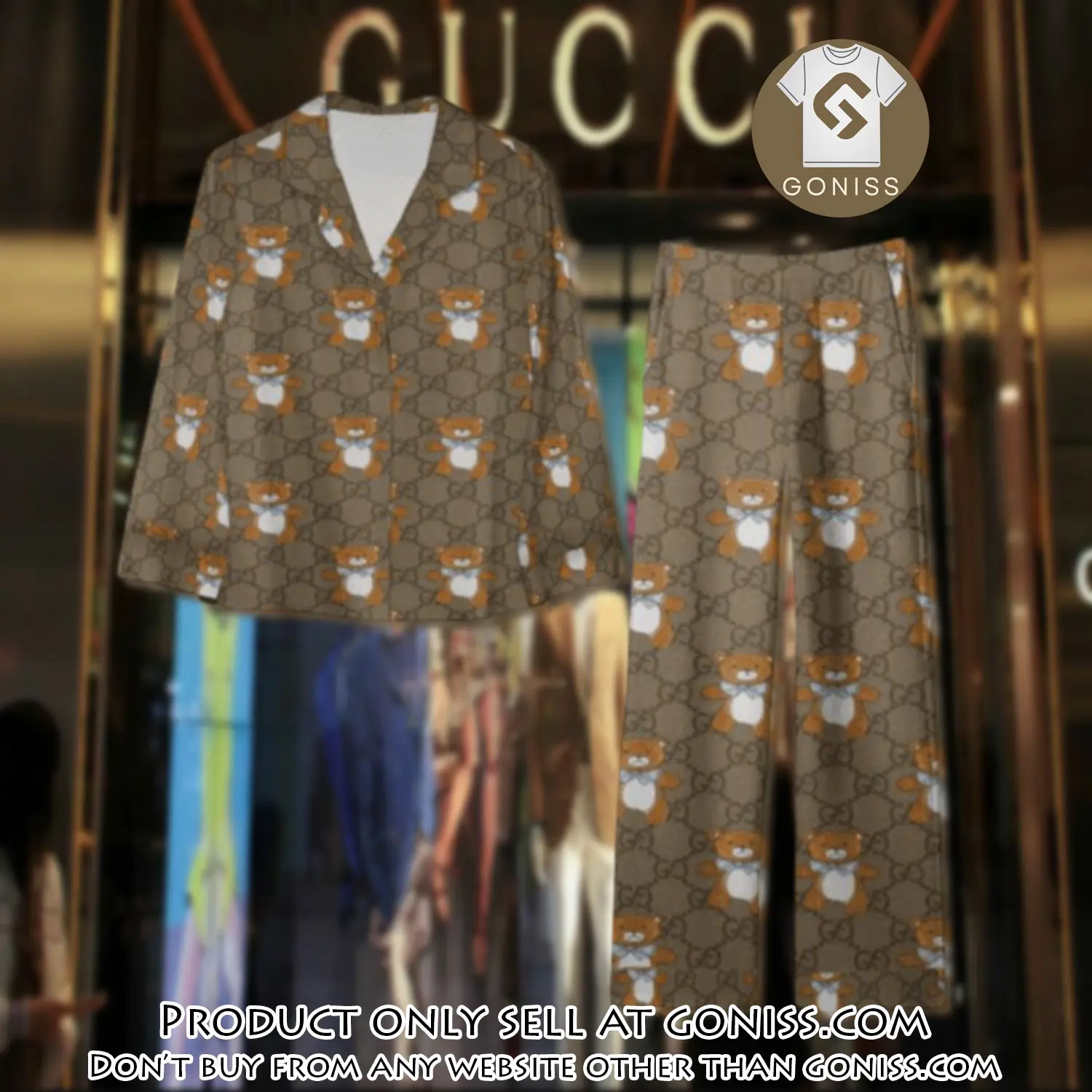 Trending luxury gc satin pajama set pjs1061 gn1219900